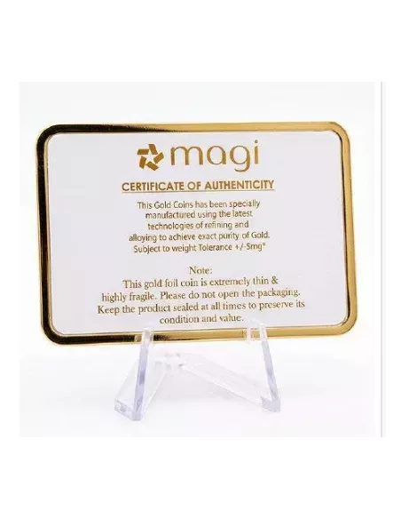 Magi Rose Gold Bar Of 50 Milligrams in 999 Purity Fineness