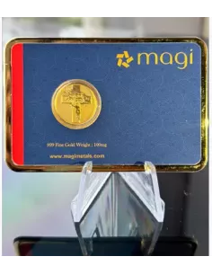 Magi Christ & Cross Gold Bar Of 100 Milligrams in 999 Purity Fineness