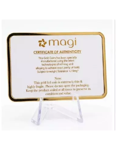 Magi Tirupati Balaji Gold Bar Of 100 Milligrams in 999 Purity Fineness