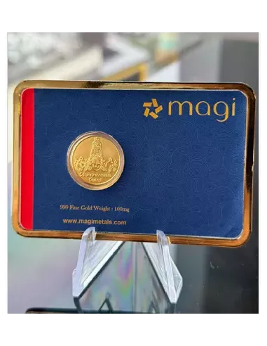 Magi Tirupati Balaji Gold Bar Of 100 Milligrams in 999 Purity Fineness