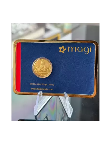 Magi Tirupati Balaji Gold Bar Of 100 Milligrams in 999 Purity Fineness