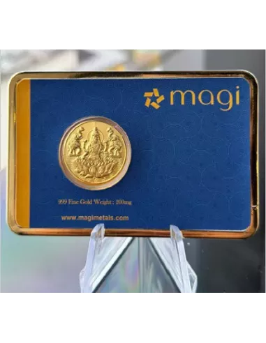 Magi Laxmi ji Gold Bar Of 200 Milligrams in 999 Purity Fineness