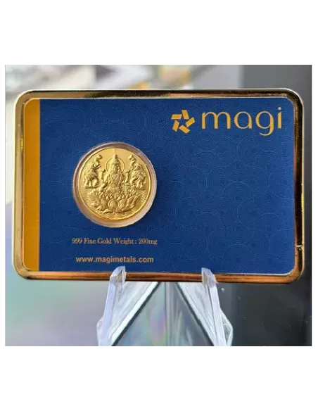 Magi Laxmi ji Gold Bar Of 200 Milligrams in 999 Purity Fineness