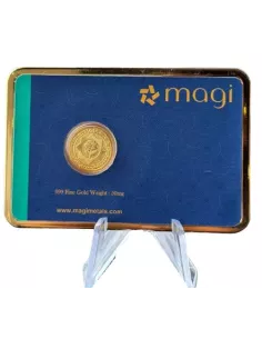 Magi Rose Gold Bar Of 50 Milligrams in 999 Purity Fineness