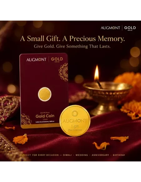 Augmont 1gm Gold Coin 24Kt  in 999 Purity