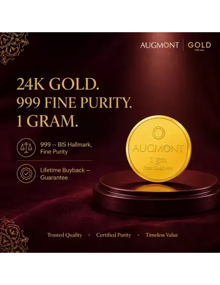 Augmont 1gm Gold Coin 24Kt  in 999 Purity