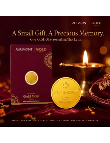 Augmont 5 gm Gold Coin 24Kt  in 999 Purity