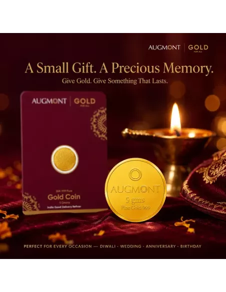 Augmont 5 gm Gold Coin 24Kt  in 999 Purity