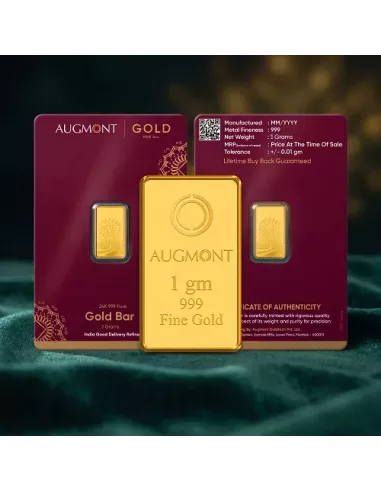 Augmont 1 gm Gold Bar 24k 999 purity