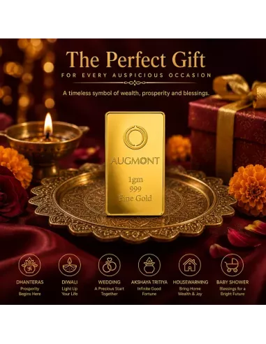 Augmont 1 gm Gold Bar 24k 999 purity