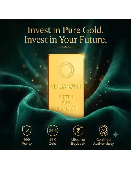 Augmont 2 gm Gold Bar 24Kt  in 999 Purity