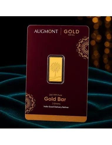 Augmont 3 gm Gold Bar 24Kt  in 999 Purity