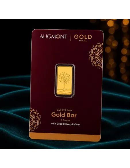 Augmont 3 gm Gold Bar 24Kt  in 999 Purity