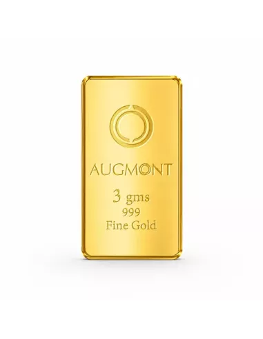 Augmont 3 gm Gold Bar 24Kt  in 999 Purity