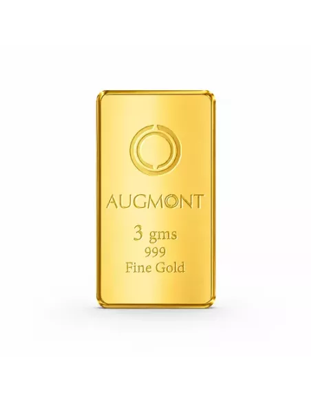 Augmont 3 gm Gold Bar 24Kt  in 999 Purity