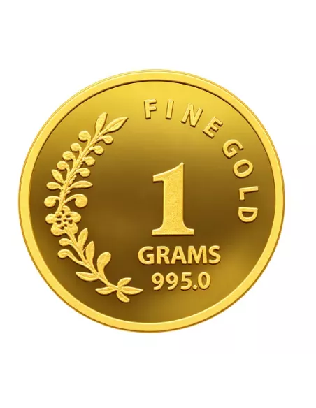 NIBR Gold Coins of 1 Grams in 24Kt 995 Purity / Fineness