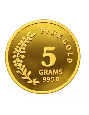 NIBR Gold Coins of 5 Grams in 24Kt 995 Purity / Fineness