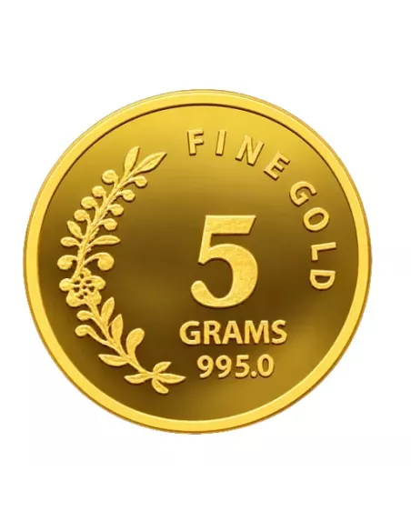 NIBR Gold Coins of 5 Grams in 24Kt 995 Purity / Fineness
