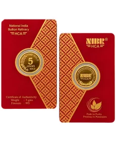 NIBR Gold Coins of 5 Grams in 24Kt 995 Purity / Fineness