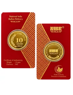 NIBR Gold Coins of 10 Grams in 24Kt 995 Purity / Fineness