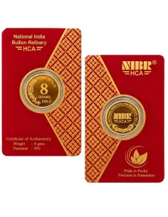 NIBR Gold Coins of 8 Grams in 24Kt 995 Purity / Fineness