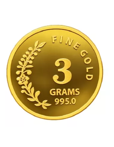 NIBR Gold Coins of 3 Grams in 24Kt 995 Purity / Fineness