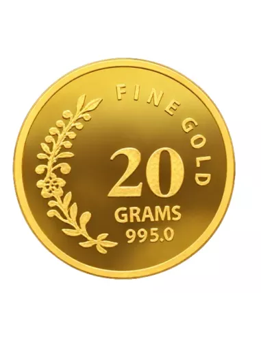 NIBR Gold Coins of 20 Grams in 24Kt 995 Purity / Fineness