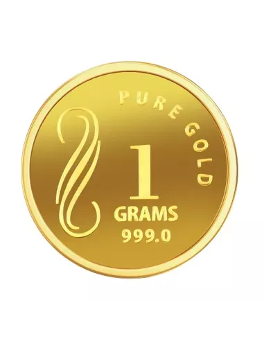 NIBR Gold coins of 1 Grams in 24Kt 999 Purity / Fineness