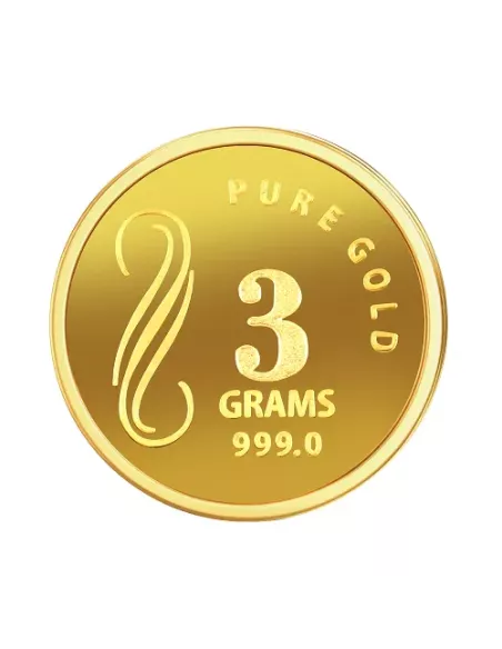 NIBR Gold coins of 3 Grams in 24Kt 999 Purity / Fineness