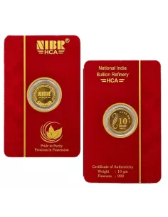 NIBR Gold Coins Of 10 Grams in 24Kt 999 Purity / Fineness
