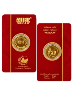 NIBR Gold Coins Of 20 Grams in 24Kt 999 Purity / Fineness