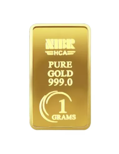 NIBR Gold Bar of 1 Grams in 24Kt 999 Purity / Fineness