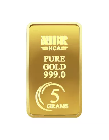 NIBR Gold Bar of 5 Grams in 24Kt 999 Purity / Fineness