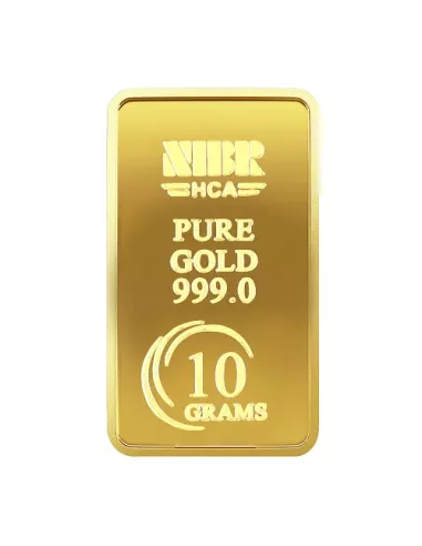 NIBR Gold Bar of 10 Grams in 24Kt 999 Purity / Fineness