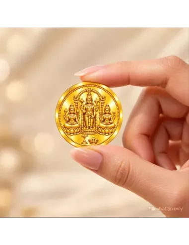 Ram Mudra By IGM Padmavatiji Balaji Lakshmiji Gold Coin of 10 Grams in