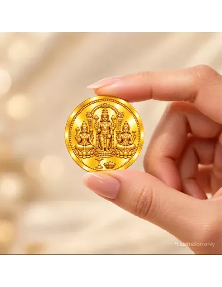 Ram Mudra By IGM Padmavatiji Balaji Lakshmiji Gold Coin of 10 Grams in