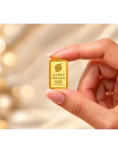 Ram Mudra By IGM Gold Bar of 1 Grams in 24 Karat 999.9 Purity / Finene