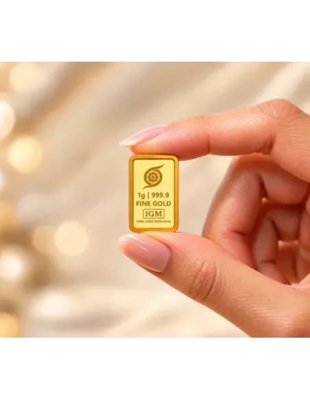 Ram Mudra By IGM Gold Bar of 1 Grams in 24 Karat 999.9 Purity / Finene