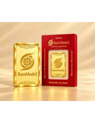 Ram Mudra By IGM Gold Bar of 1 Grams in 24 Karat 999.9 Purity / Finene