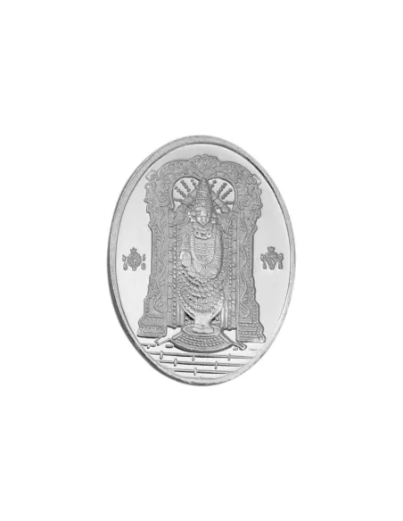 Balaji 5 Gram Silver Coin in Oval Shape in 999 Purity / Fineness -by Coinbazaar