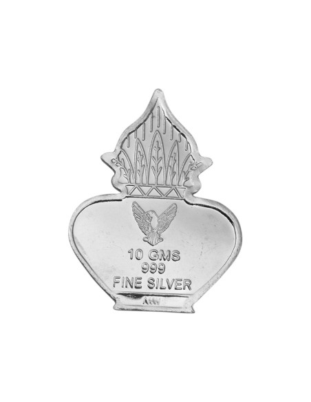 Kalash Shape Silver Coin of 10 Gram in 999 Purity / Fineness