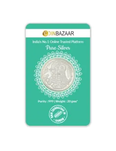 Radha Krishna Silver Coin of 20 Gram in 999 Purity / Fineness