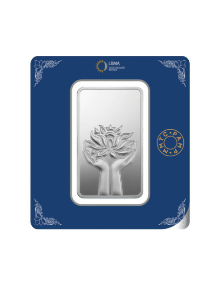 MMTC PAMP Silver Ingot Bar of 100 Gram in 999.9 Purity / Fineness in Certi Card