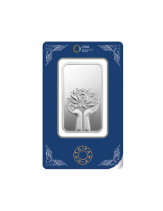 MMTC-PAMP Silver Ingot Bar of 50 Gram in 999.9 Purity / Fineness in Certi Card