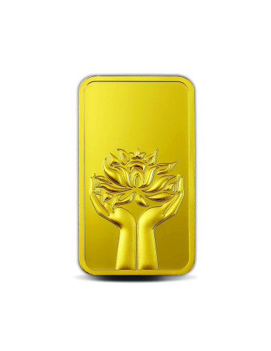 MMTC-PAMP Gold Ingot Bar of 10 Grams in 24 Karat  999.9 Purity / Fineness
