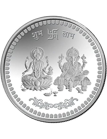 MMTC PAMP Silver Coin Laxmi Ganesh of 50 Gram in 999.9 Purity / Fineness