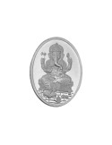Ganesh 10 Gram Silver Coin in Oval Shape in 999 Purity / Fineness