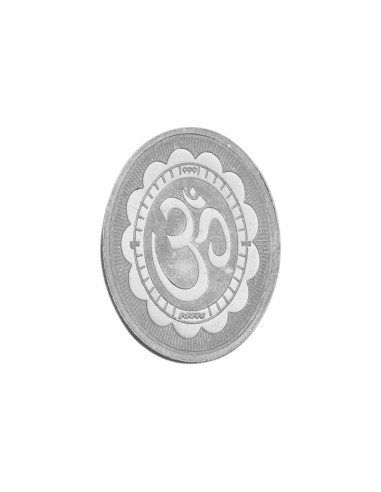 Ganesh 10 Gram Silver Coin in Oval Shape in 999 Purity / Fineness
