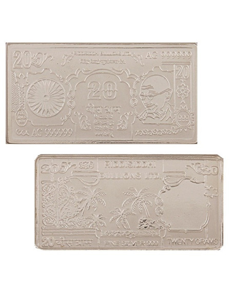 Silver Note of 20 Grams in 24Kt 999 Purity