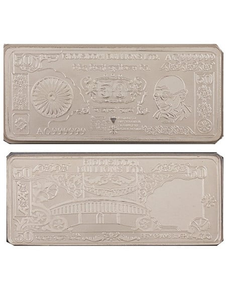 Silver Note of 50 Grams in 24Kt 999 Purity